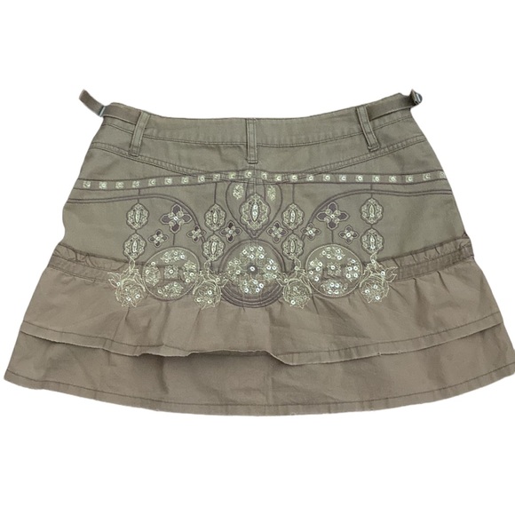 Da-Nang Taupe Embellished Mini Skirt - Picture 2 of 16